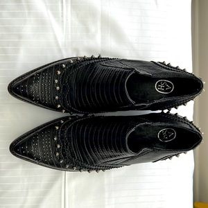 Ash Size 9 Leather Booties with Spikes